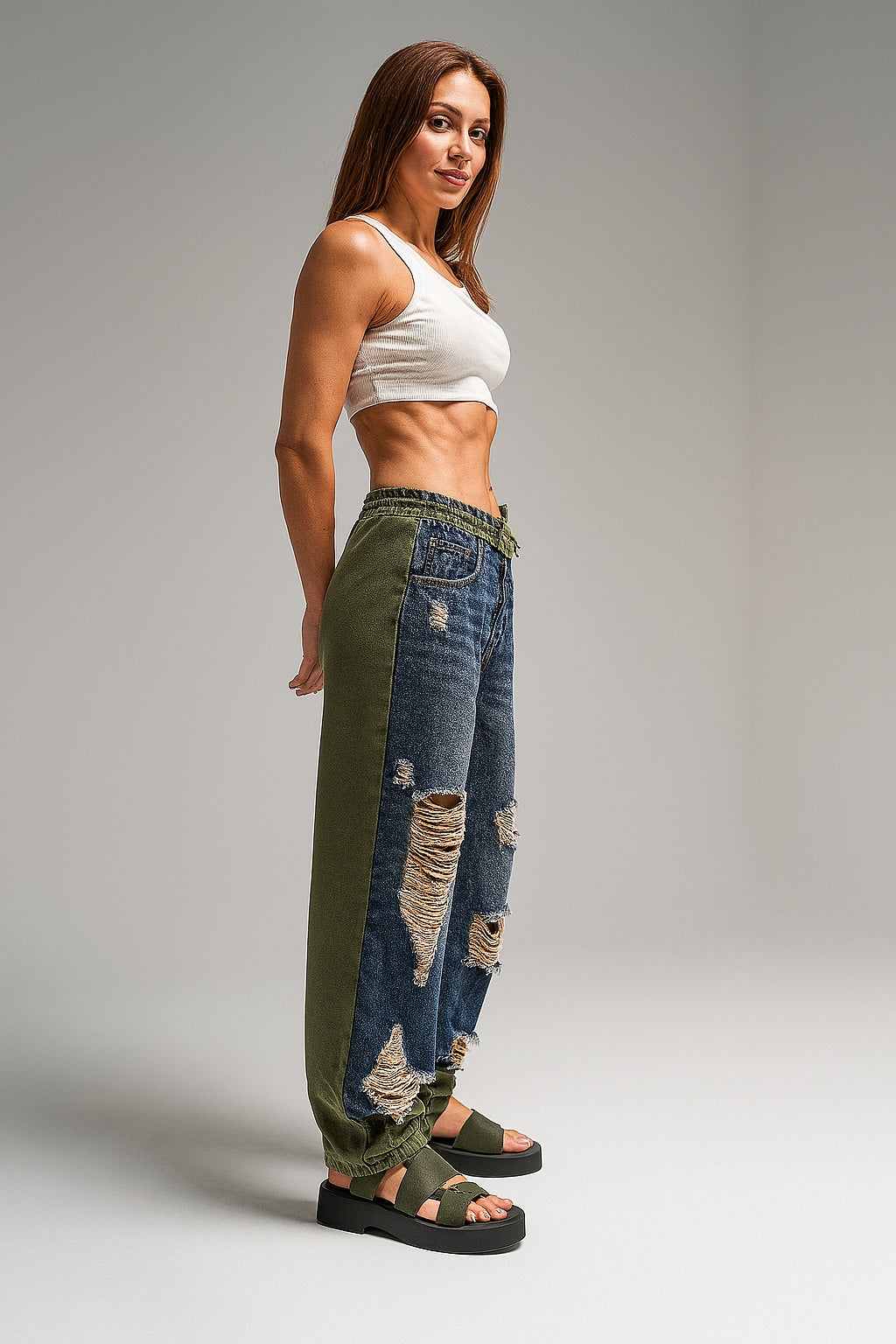 Ripped Denim Pants