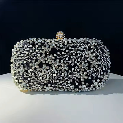 Hand-Embellished Floral Clutch