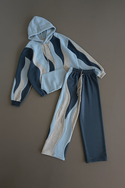 Frostline Pattern Hoodie